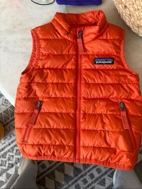 Patagonia Kids Orange Puffer Vest